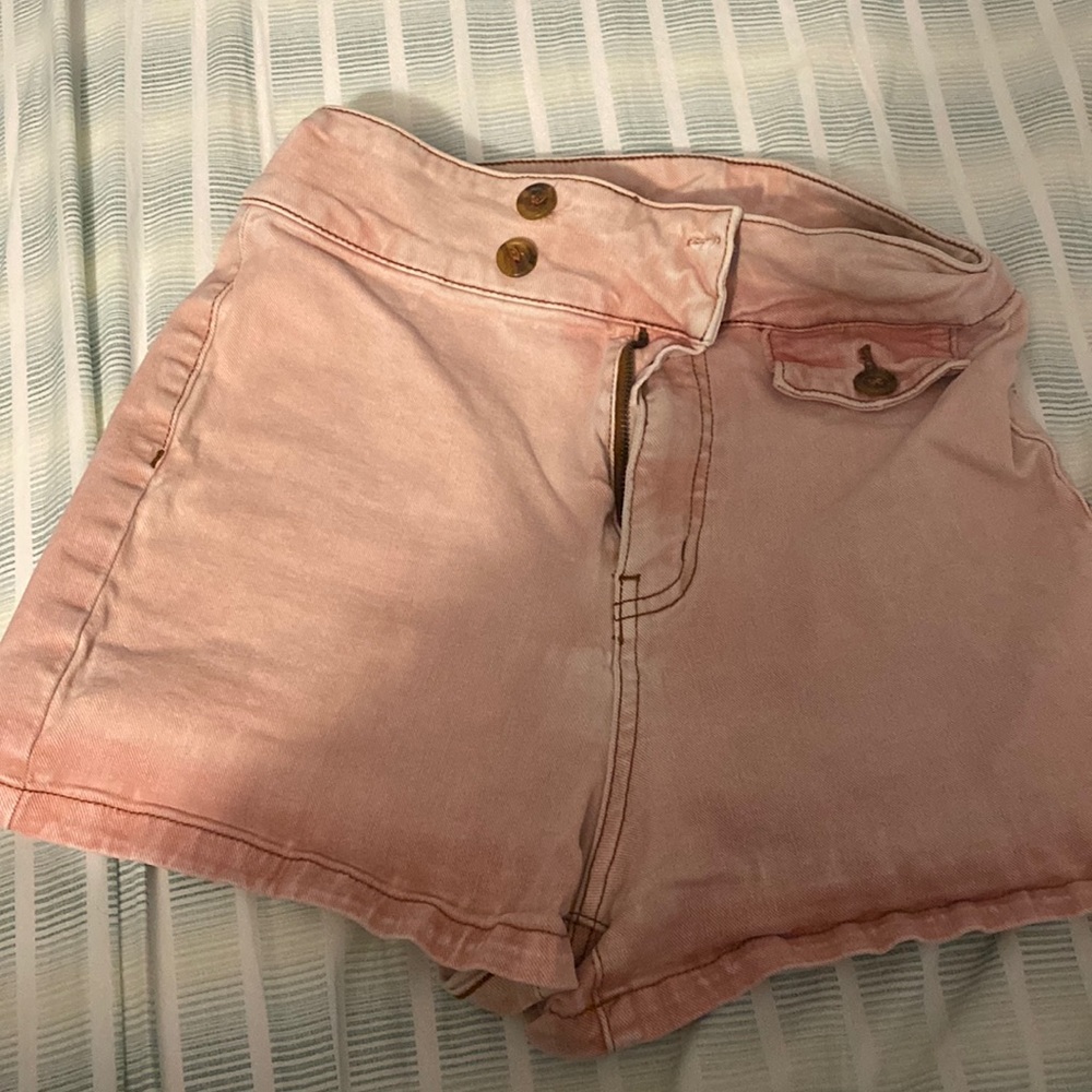 Pink high waisted free people shorts